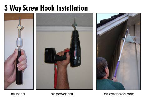 3 Way Screw Hook Installation